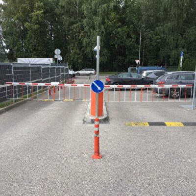 Kelio užtvaro įrengimo remonto kaina